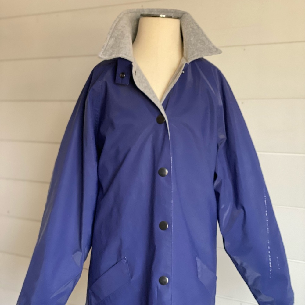 Blue violet rain coat vintage